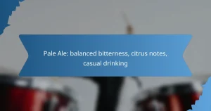 Pale Ale: balanced bitterness, citrus notes, casual drinking
