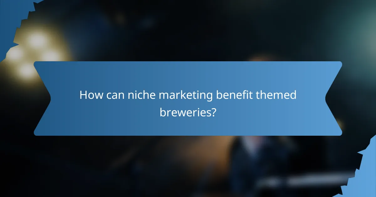 How can niche marketing benefit themed breweries?