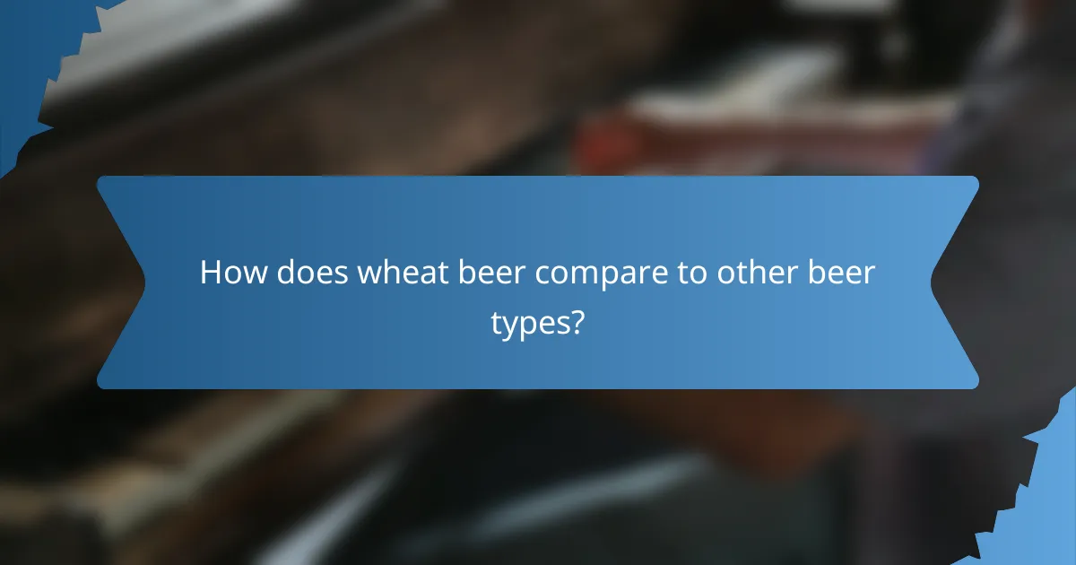 How does wheat beer compare to other beer types?