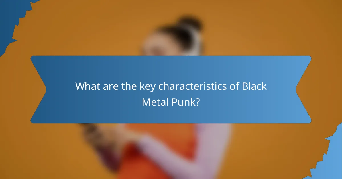 What are the key characteristics of Black Metal Punk?